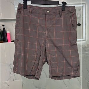 Men's Gray Checkered Shorts